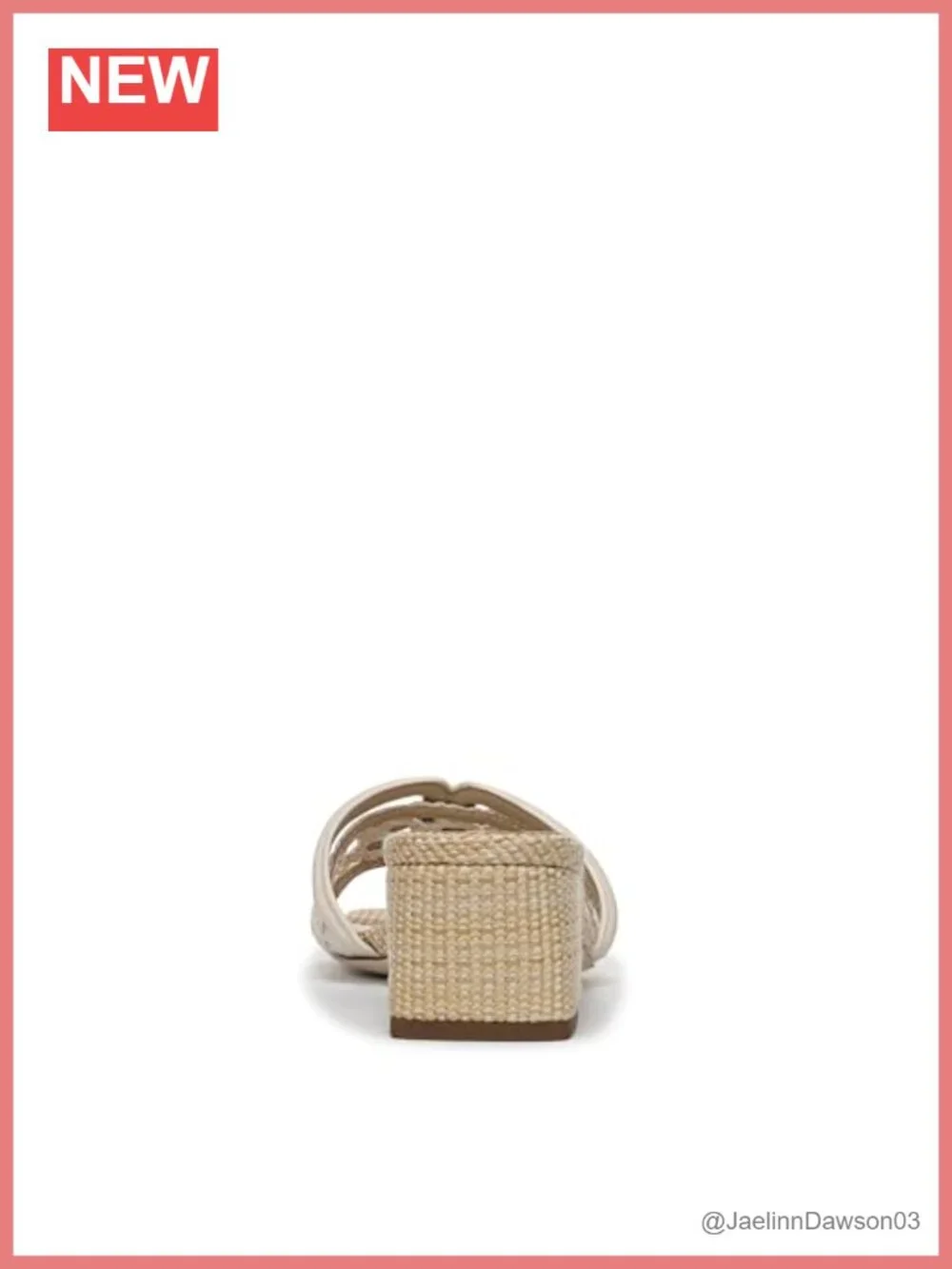 Women's Woven Slide Sandals with Block Heel